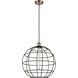 Lake Placid 1 Light 16 inch Antique Copper Pendant Ceiling Light