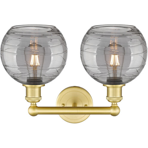 Edison Athens Deco Swirl 2 Light 17 inch Satin Gold Bath Vanity Light Wall Light