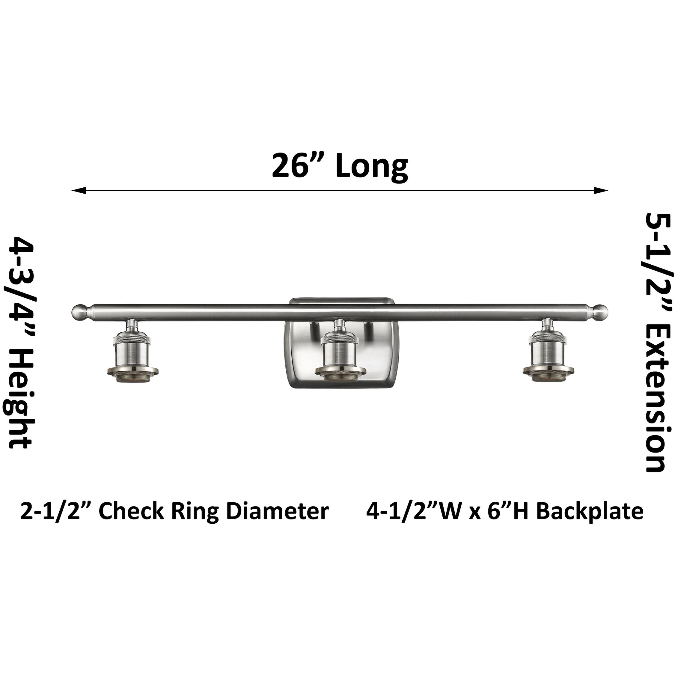 Ballston Preston 3 Light 26.25 inch Black Antique Brass Bath Vanity Light Wall Light in Clear