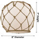 Ballston Farmhouse Rope 3 Light 26 inch Polished Chrome Bath Vanity Light Wall Light in Clear Glass with Brown Rope, Ballston