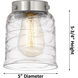 Franklin Restoration Bell LED 5 inch Polished Nickel Mini Pendant Ceiling Light in Plated Smoke, Franklin Restoration