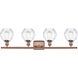 Ballston Small Waverly LED 36 inch Antique Copper Bath Vanity Light Wall Light, Ballston