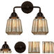 Nouveau 2 Chatham 2 Light 14 inch Oil Rubbed Bronze Bath Vanity Light Wall Light in Mercury Glass