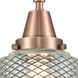 Franklin Restoration Stanton 1 Light 6 inch Antique Copper Mini Pendant Ceiling Light
