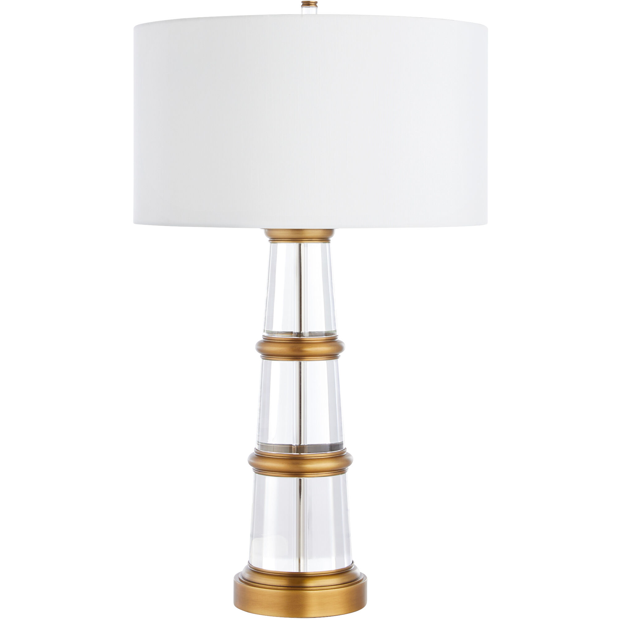 Bellamy 32.5 inch 150.00 watt Crystal and Brass Table Lamp Portable Light