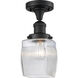 Franklin Restoration Colton LED 6 inch Matte Black Semi-Flush Mount Ceiling Light, Franklin Restoration