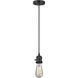 Franklin Restoration Seneca Falls 1 Light 9.5 inch Matte Black Mini Pendant Ceiling Light in Incandescent