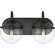 Auralume Sands LED 14 inch Matte Black Bath Vanity Light Wall Light