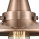 Franklin Restoration Railroad LED 8 inch Antique Copper Flush Mount Ceiling Light