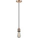 Franklin Restoration Cone LED 12 inch Antique Copper Mini Pendant Ceiling Light in Plated Smoke, Franklin Restoration
