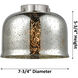 Large Bell Silver Plated Mercury Glass
