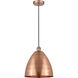 Edison Dome LED 12 inch Antique Copper Mini Pendant Ceiling Light
