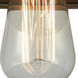 Edison 1 Light 8 inch Antique Copper Semi-Flush Mount Ceiling Light