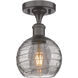 Ballston Athens Deco Swirl 1 Light 5.88 inch Oil Rubbed Bronze Semi-Flush Mount Ceiling Light