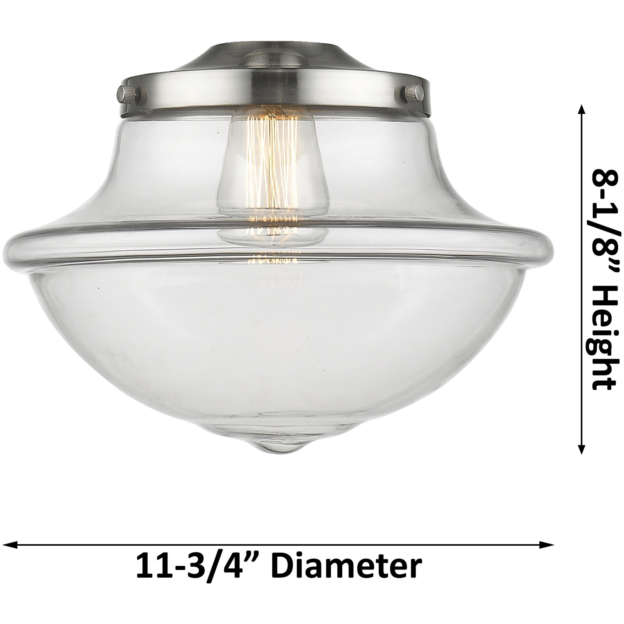 Franklin Restoration Large Oxford 1 Light 12 inch Polished Chrome Semi-Flush Mount Ceiling Light, Franklin Restoration