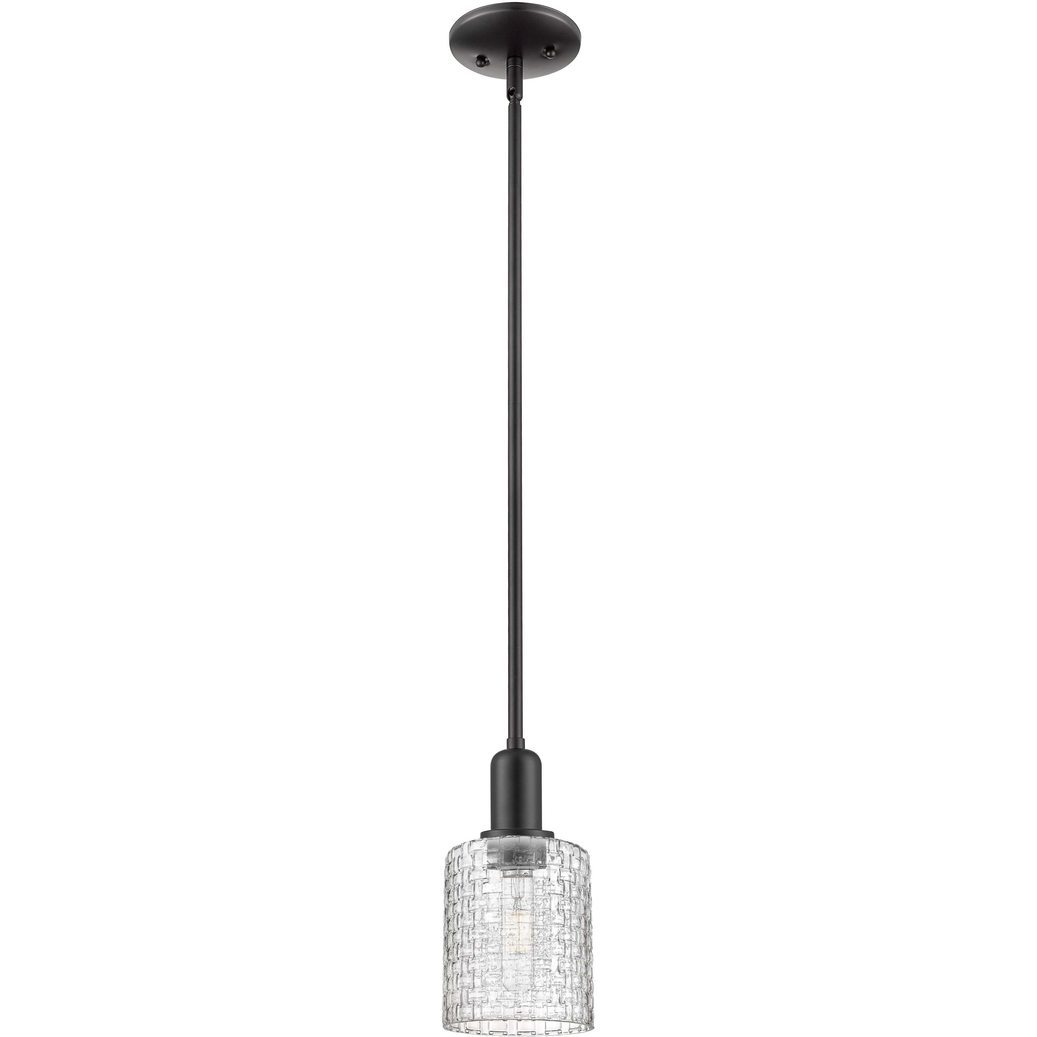 Arcadia Cobbleskill 1 Light 5 inch Matte Black Mini Pendant Ceiling Light