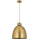 Newton Bell 1 Light 16 inch Brushed Brass Pendant Ceiling Light