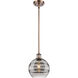 Ballston Rochester 1 Light 8 inch Antique Copper Stem Hung Mini Pendant Ceiling Light