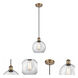 Ballston Athens LED 8 inch Brushed Brass Mini Pendant Ceiling Light, Ballston