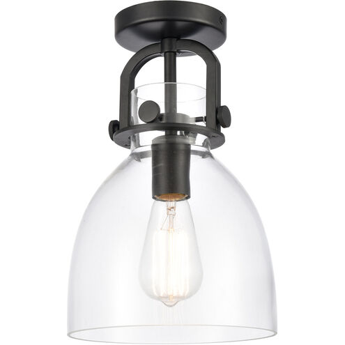 Restoration Newton 1 Light 8 inch Matte Black Flush Mount Ceiling Light, Restoration