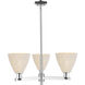 Natural Ballston Dome 3 Light 17.63 inch Polished Chrome Chandelier Ceiling Light