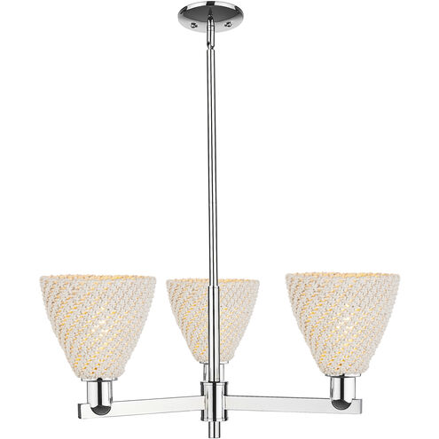 Natural Ballston Dome 3 Light 17.63 inch Polished Chrome Chandelier Ceiling Light