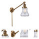 Bellmont 35 inch 60 watt Brushed Brass Swing Arm Wall Light in Clear Glass, Franklin Restoration