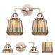 Nouveau 2 Chatham LED 14 inch Polished Nickel Bath Vanity Light Wall Light in Mercury Glass