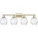 Arcadia Waverly 4 Light 33 inch Antique Brass Bath Vanity Light Wall Light