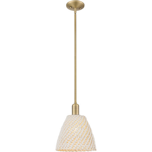 Natural Ballston Dome 1 Light 9 inch Brushed Brass Mini Pendant Ceiling Light