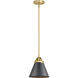 Nouveau 2 Appalachian 1 Light 8 inch Satin Gold Mini Pendant Ceiling Light in Incandescent, Matte Black