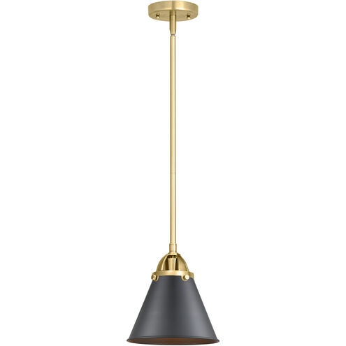 Nouveau 2 Appalachian 1 Light 8 inch Satin Gold Mini Pendant Ceiling Light in Incandescent, Matte Black