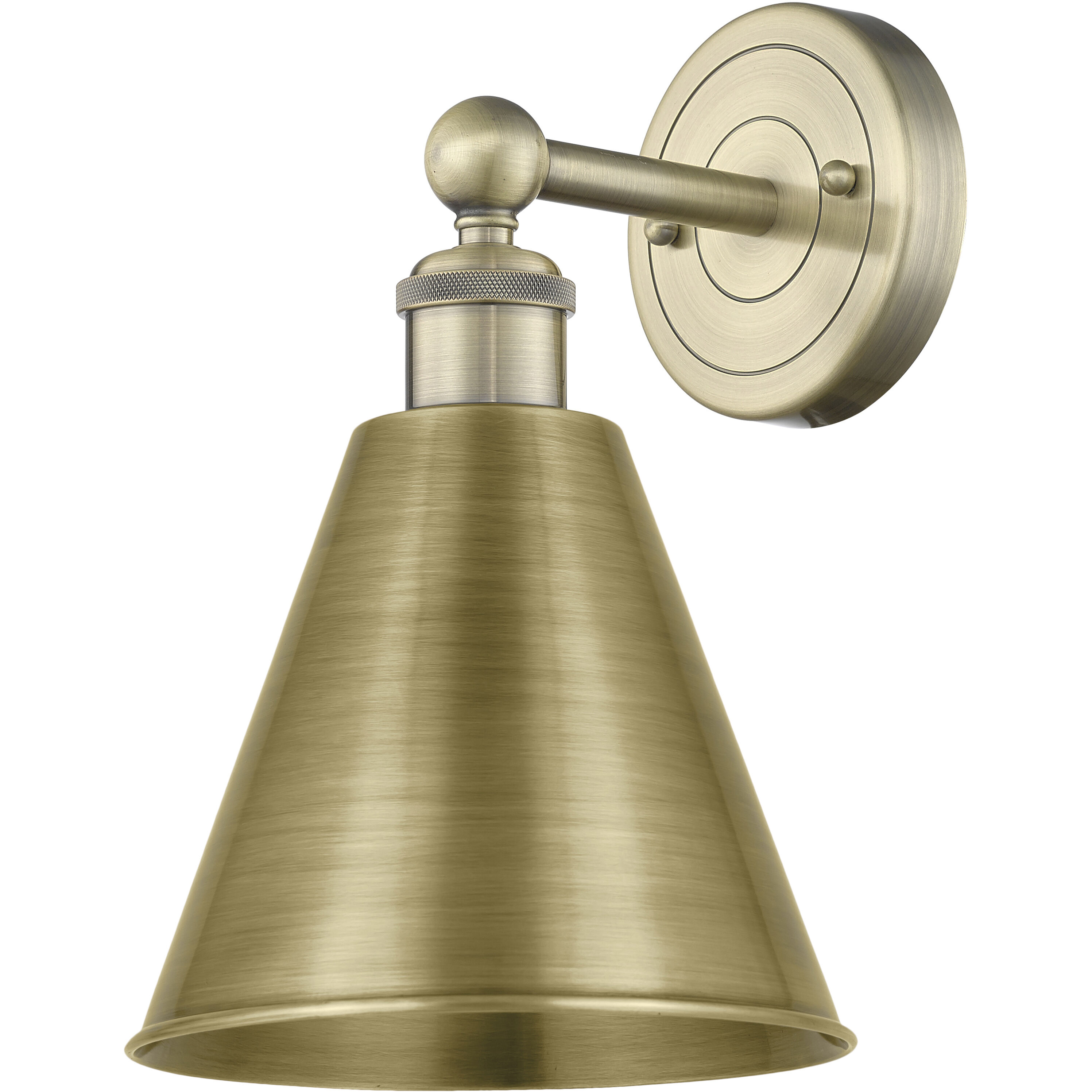 Ballston Cone 1 Light 8 inch Antique Brass Sconce Wall Light