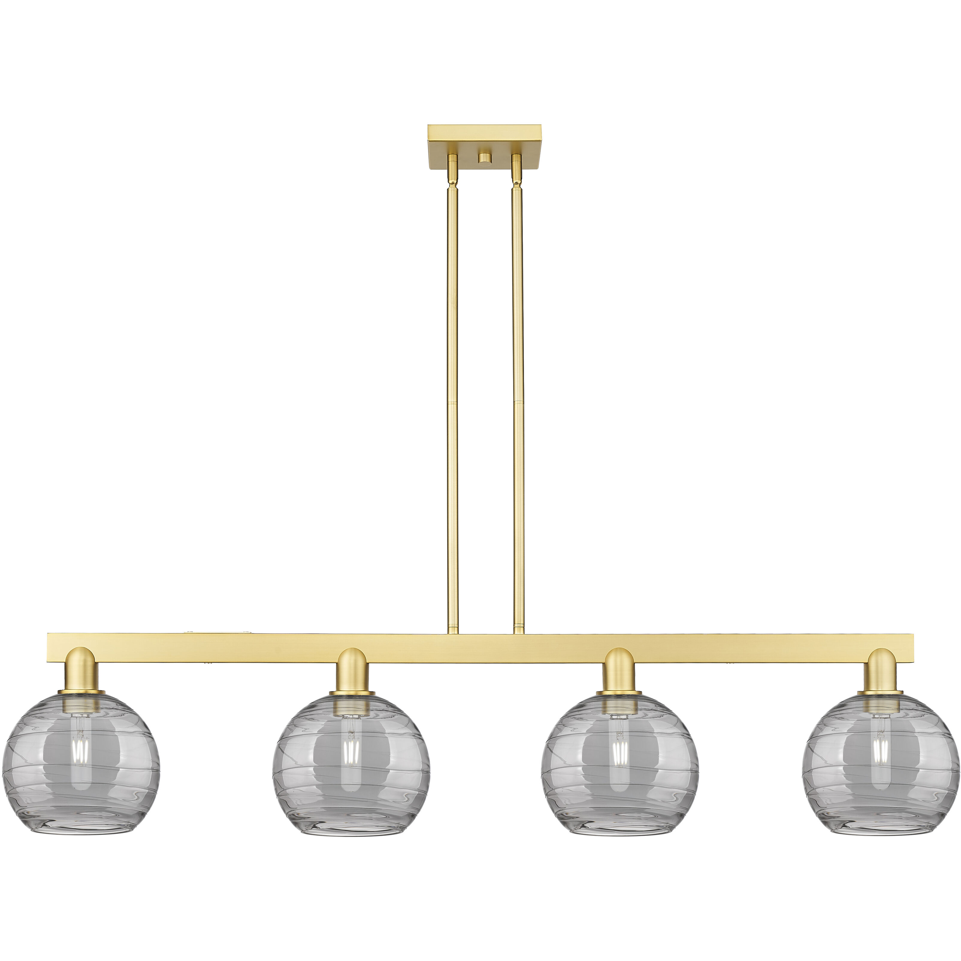 Arcadia Athens Deco Swirl Island Light Ceiling Light in Satin Gold