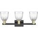 Arcadia Brookfield 3 Light 25 inch Black Antique Brass Bath Vanity Light Wall Light