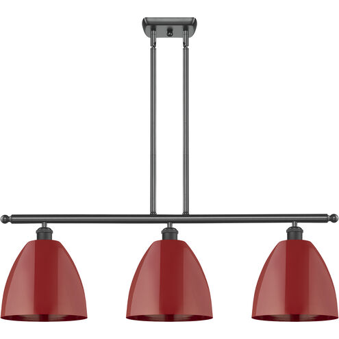 Ballston Plymouth Dome LED 36 inch Matte Black Island Light Ceiling Light in Matte Red