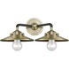 Nouveau Railroad LED 16 inch Black Antique Brass Bath Vanity Light Wall Light, Nouveau