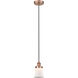 Edison Canton 1 Light 6 inch Antique Copper Mini Pendant Ceiling Light