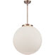 Franklin Restoration Beacon LED 18 inch Antique Copper Pendant Ceiling Light in Matte White