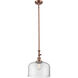 Franklin Restoration Bell 1 Light 12 inch Antique Copper Mini Pendant Ceiling Light in Incandescent, Clear, Franklin Restoration