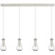 Owego 4 Light 48.88 inch Polished Nickel Linear Pendant Ceiling Light in Clear Glass