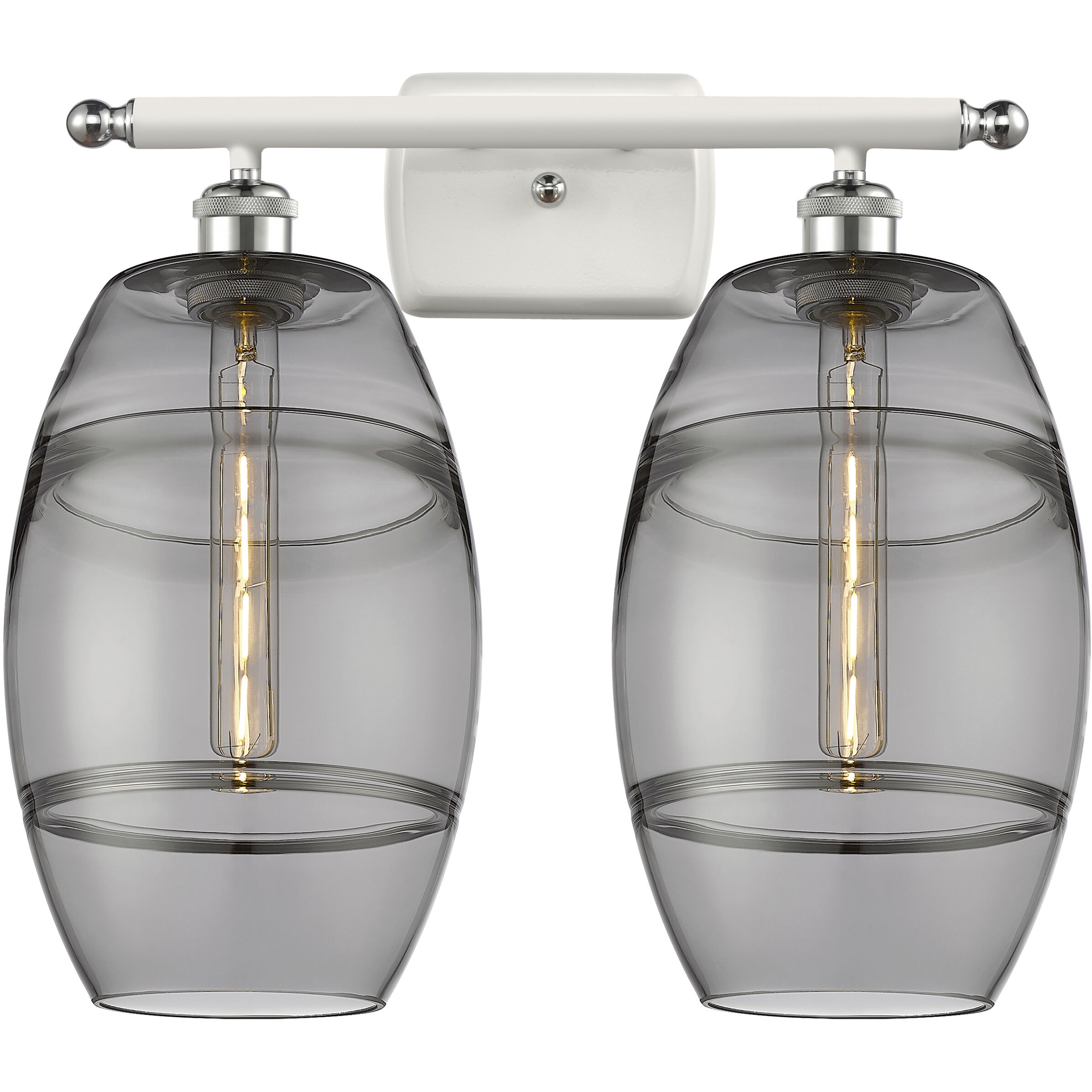 Ballston Vaz 2 Light 18 inch White Polished Chrome Bath Vanity Light Wall Light