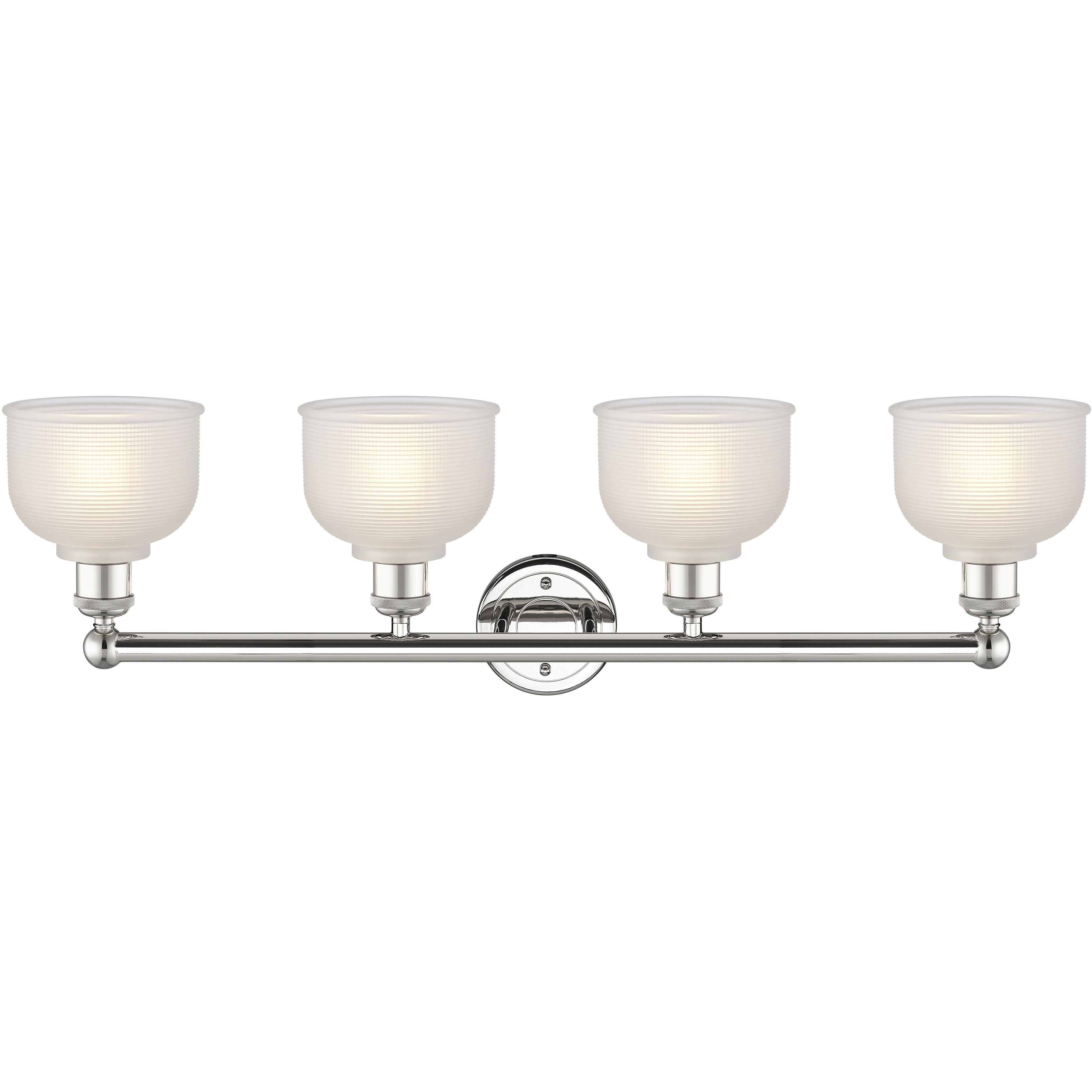 Dayton 4 Light 32.5 inch Polished Nickel Bath Vanity Light Wall Light in White