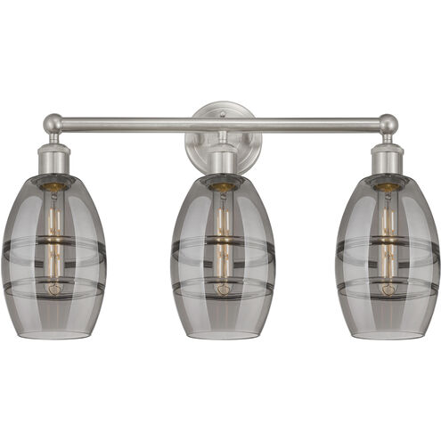 Edison Vaz 3 Light 23.88 inch Brushed Satin Nickel Bath Vanity Light Wall Light