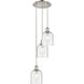 Ballston Bella 3 Light 12 inch Polished Nickel Cord Hung Multi Pendant Ceiling Light