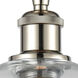 Ballston Athens 1 Light 8 inch Polished Nickel Semi-Flush Mount Ceiling Light in Clear Glass, Ballston