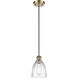 Ballston Brookfield 1 Light 6 inch Antique Brass Mini Pendant Ceiling Light in Incandescent, Clear Glass, Ballston