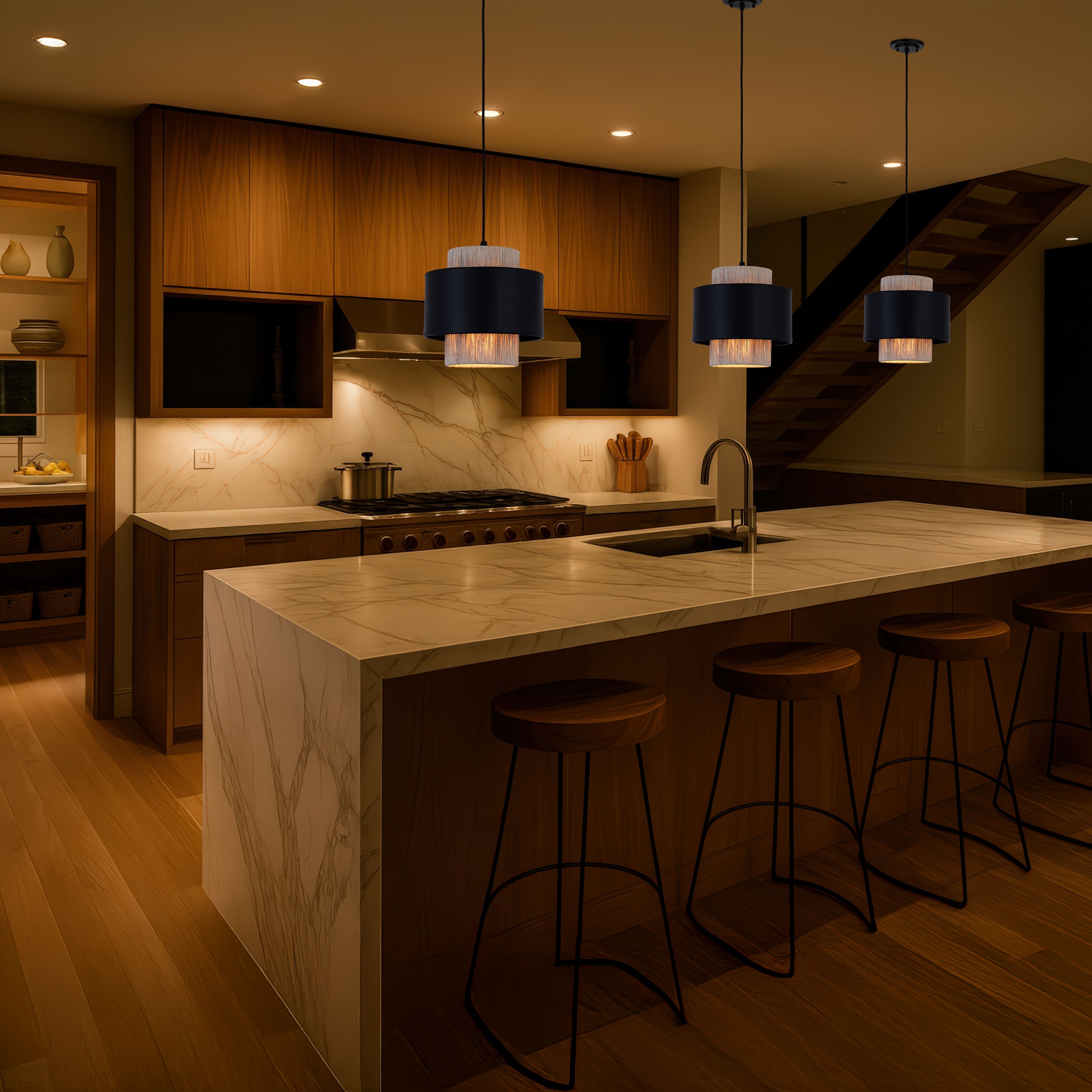 Mesa 1 Light 8.25 inch Matte Black Pendant Ceiling Light