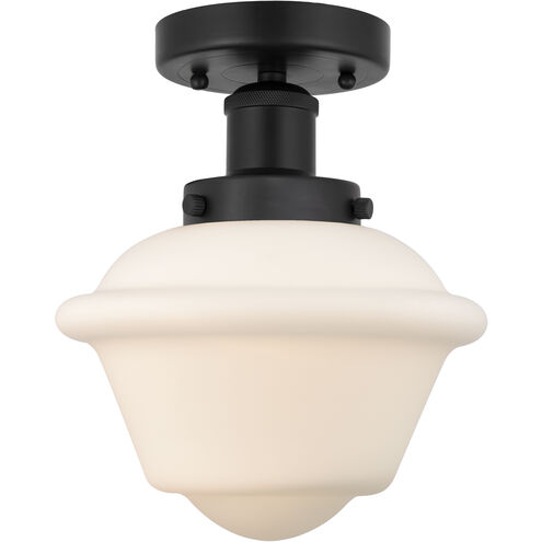 Oxford 1 Light 6.5 inch Matte Black Semi-Flush Mount Ceiling Light