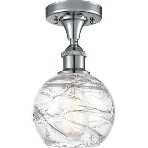 Ballston Small Deco Swirl 1 Light 6 inch Polished Chrome Semi-Flush Mount Ceiling Light, Ballston